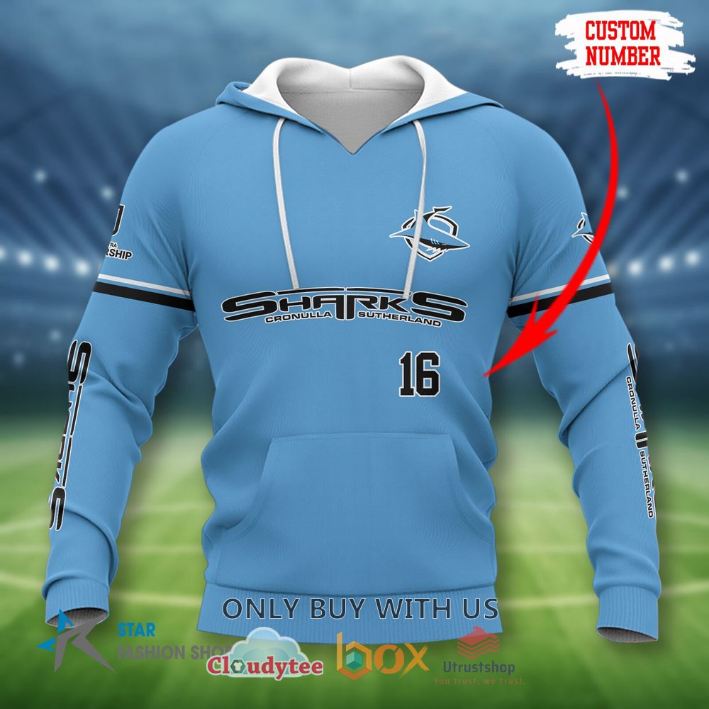 cronulla sharks personalized 3d hoodie shirt 2 1682