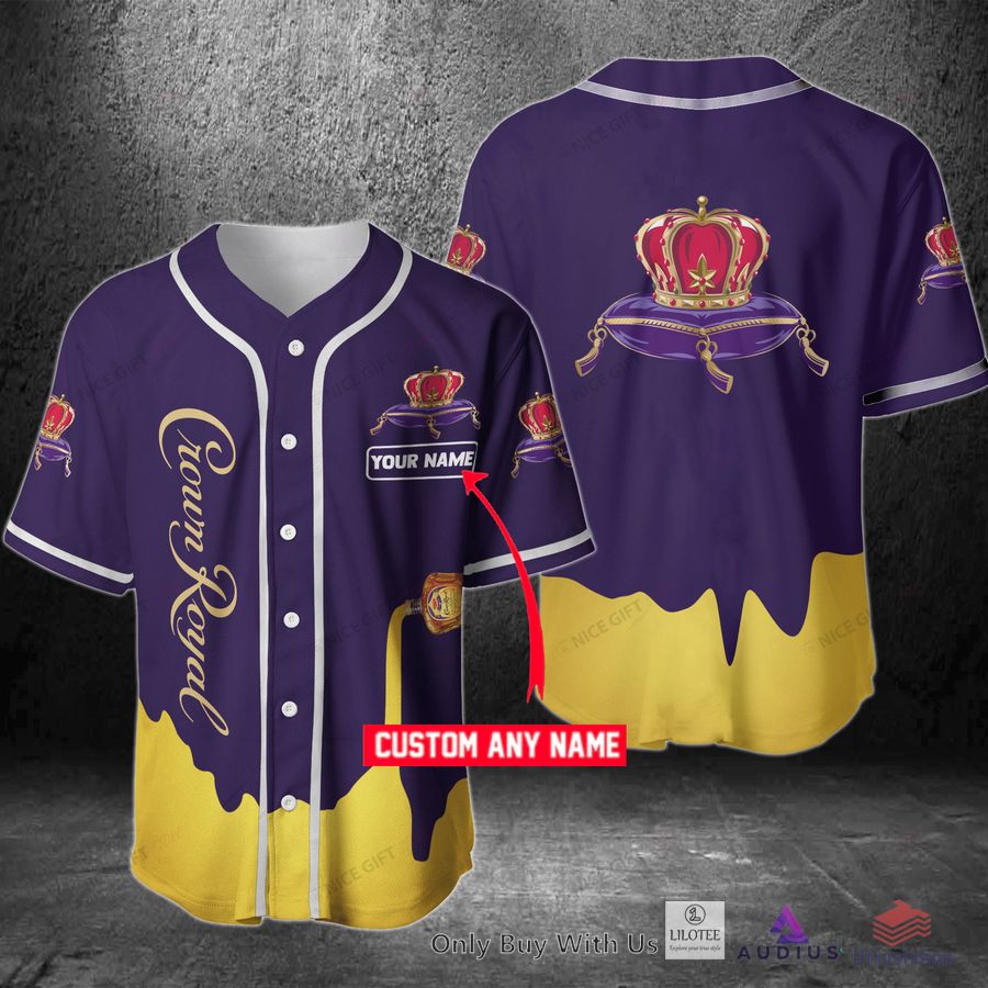 crown royal your name purple yellow baseball jersey 1 45411