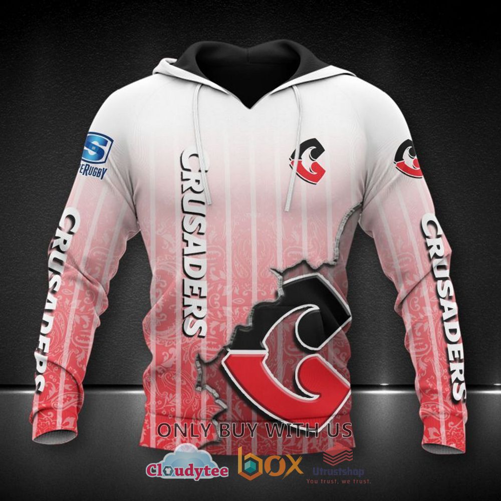 crusaders rugby pink white 3d hoodie shirt 1 73005