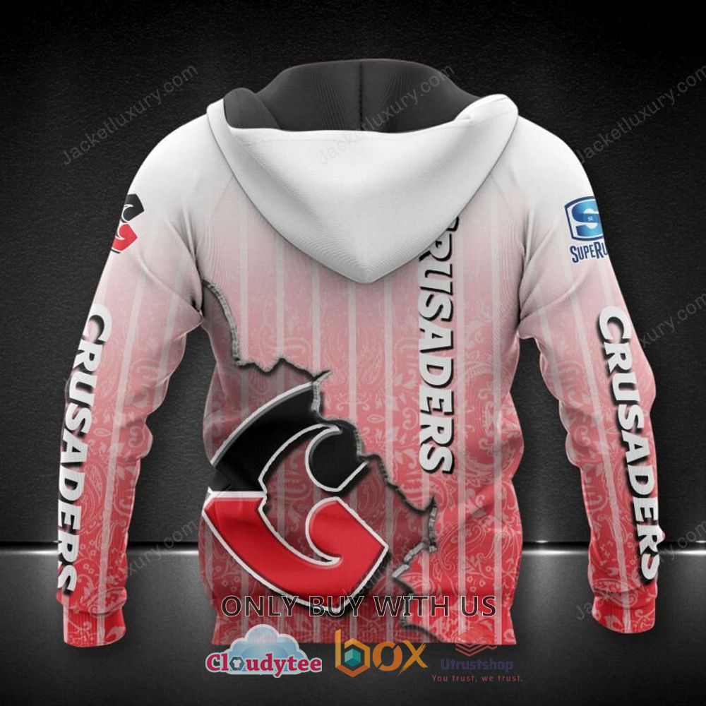 crusaders rugby pink white 3d hoodie shirt 2 4824
