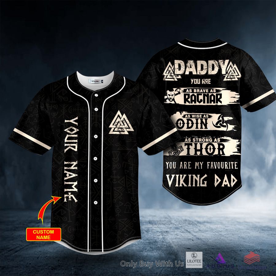 daddy you are as brave as ragnar viking custom baseball jersey 1 74127