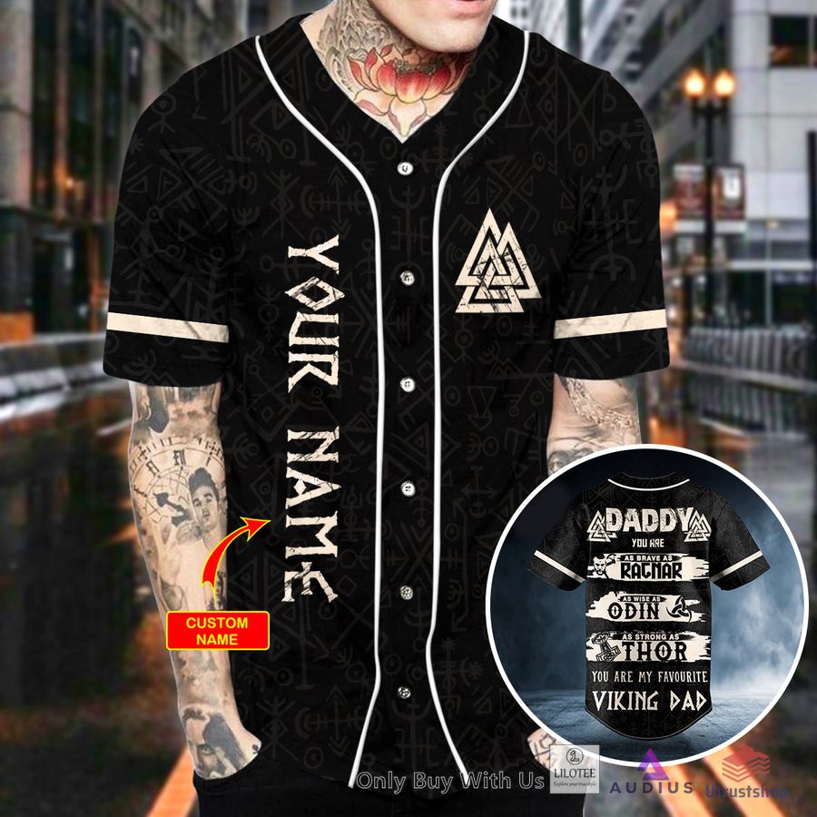 daddy you are as brave as ragnar viking custom baseball jersey 2 44323