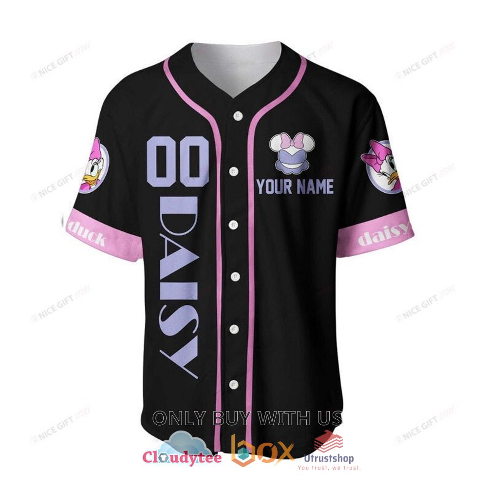 daisy duck personalized black baseball jersey shirt 2 22402