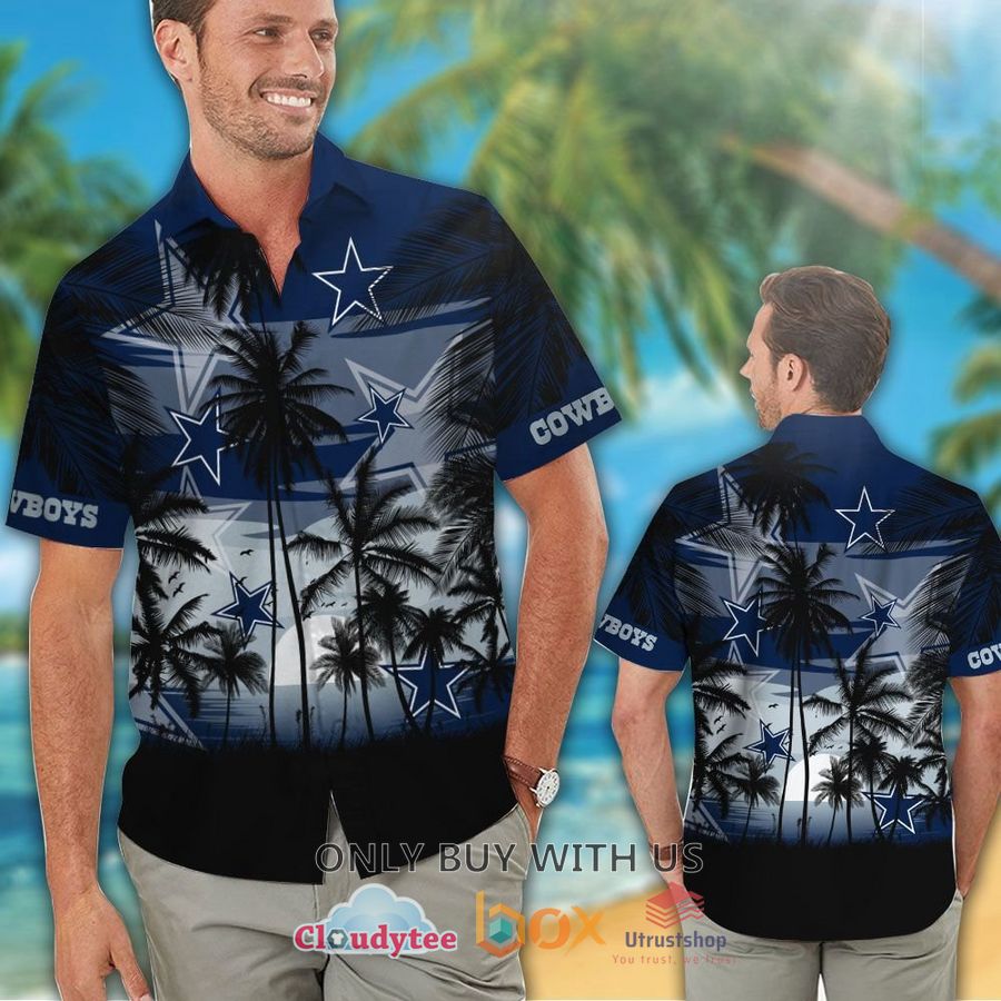 dallas cowboys coconut palm tree hawaiian shirt 2 37324