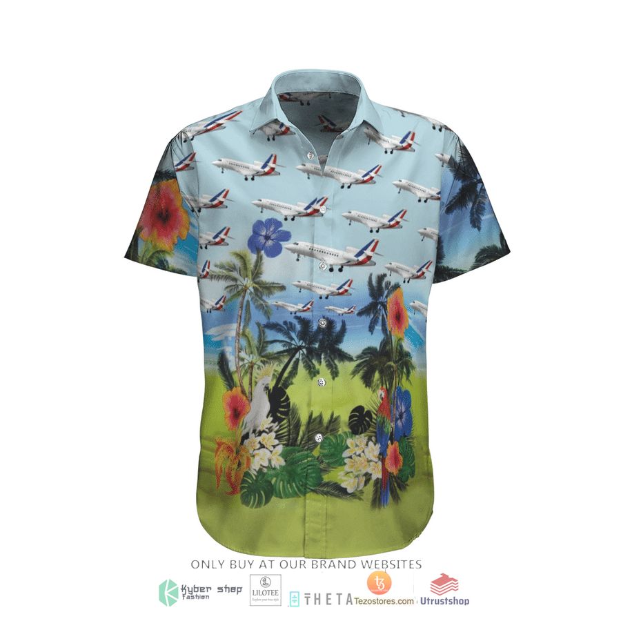 dassault falcon 900 france short sleeve hawaiian shirt 2 43425