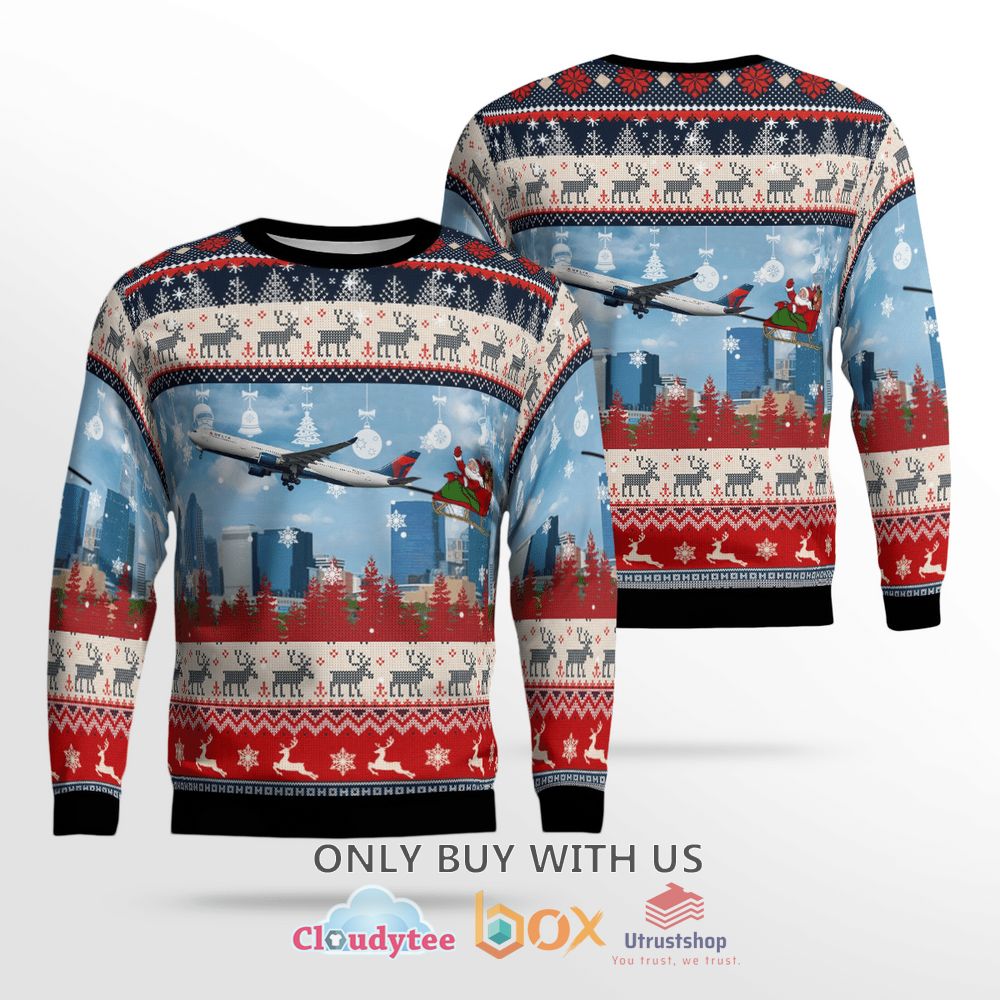 delta air lines a330 300 with santa over charlotte sweater 1 26755