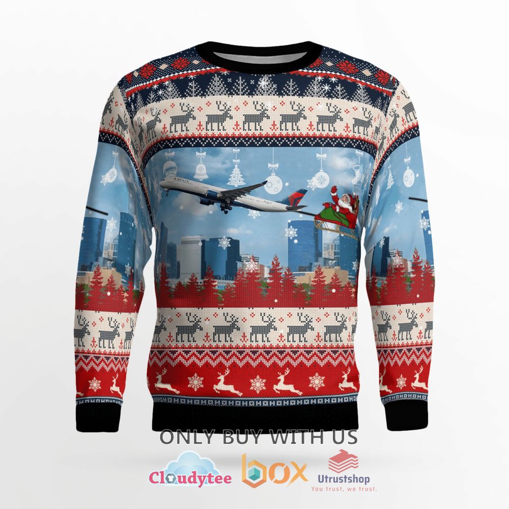 delta air lines a330 300 with santa over charlotte sweater 2 83663