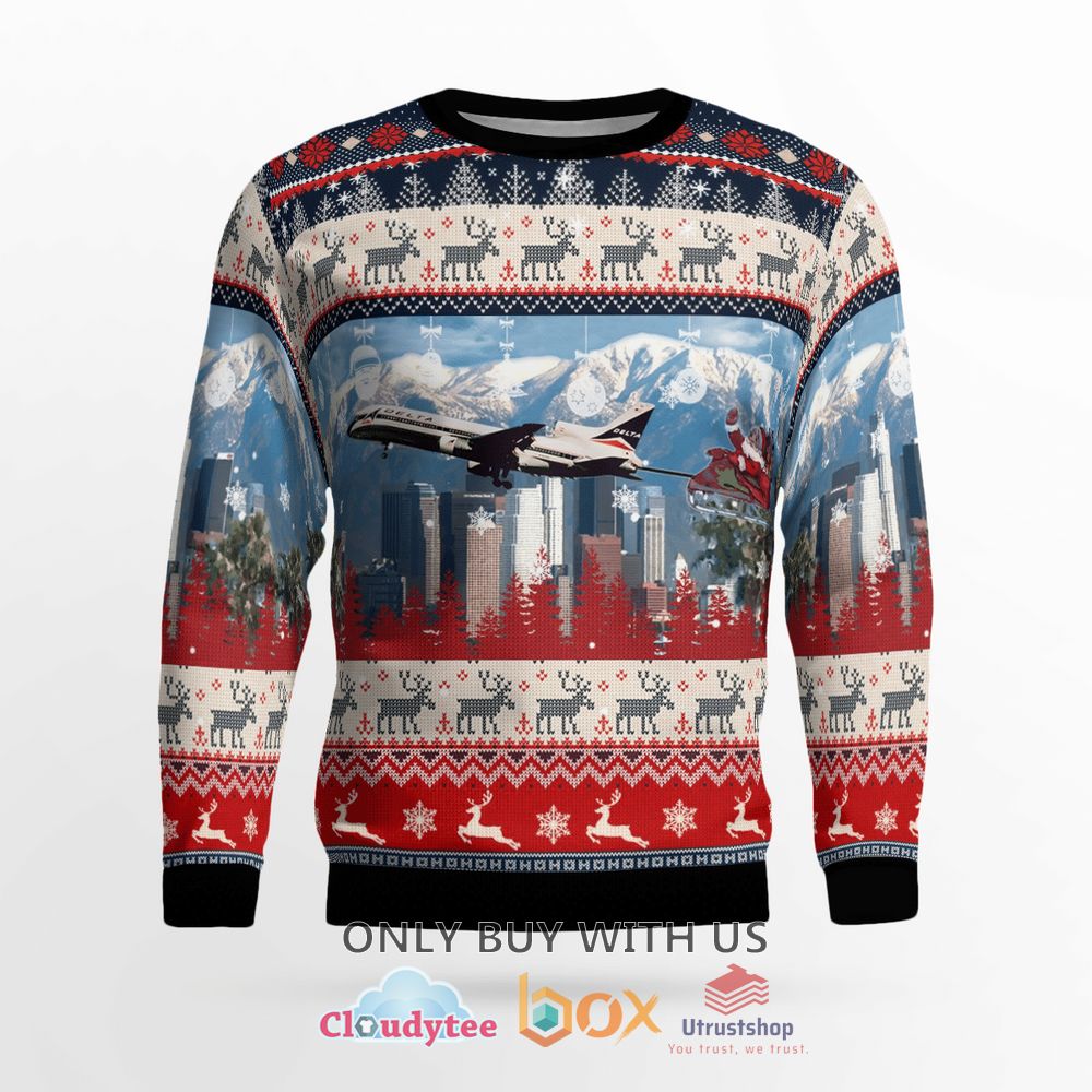 delta air lines lockheed l 1011 500 with santa over los angeles sweater 2 38276