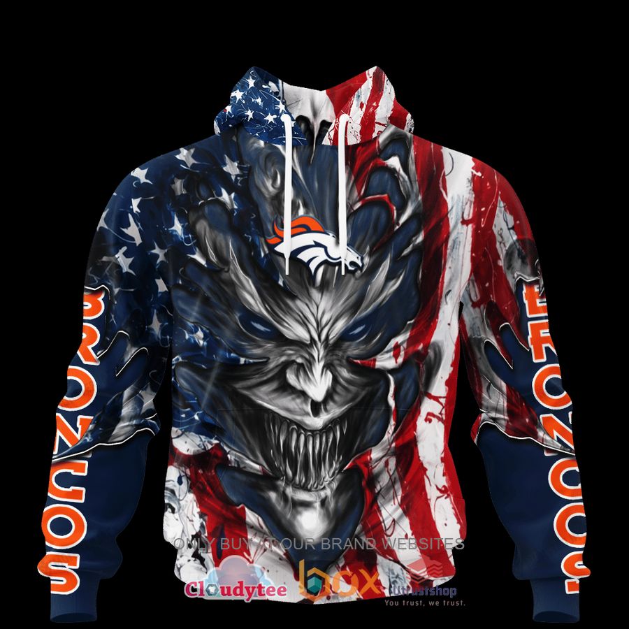 denver broncos evil demon face us flag 3d hoodie shirt 1 78624