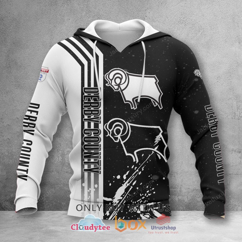 derby county black white 3d shirt hoodie 2 15941