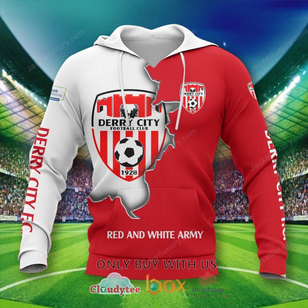 derry city f c red and white army 3d hoodie shirt 2 67012