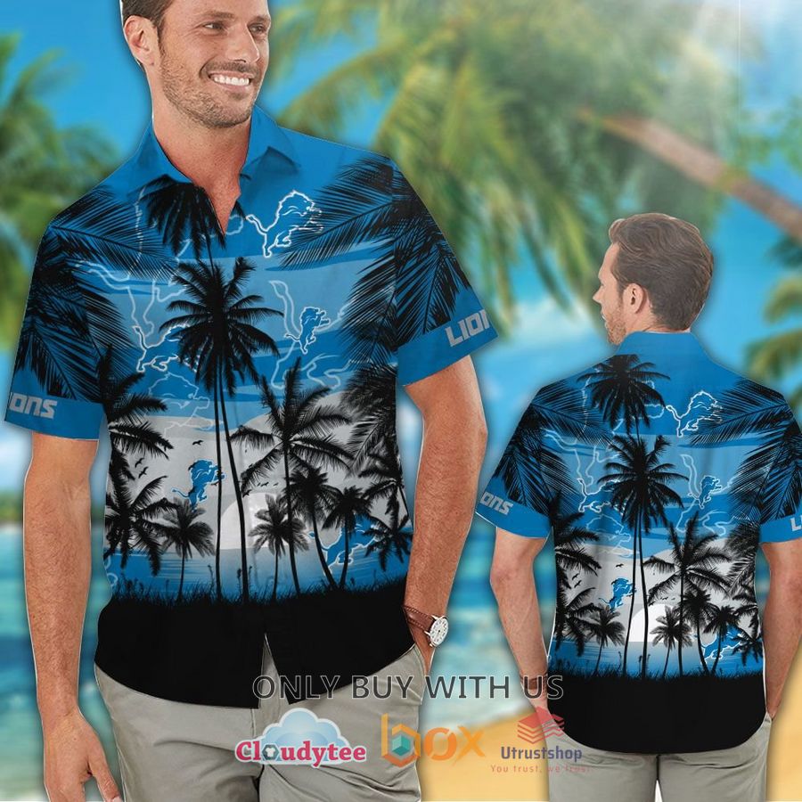 detroit lions palm tree hawaiian shirt 2 30942