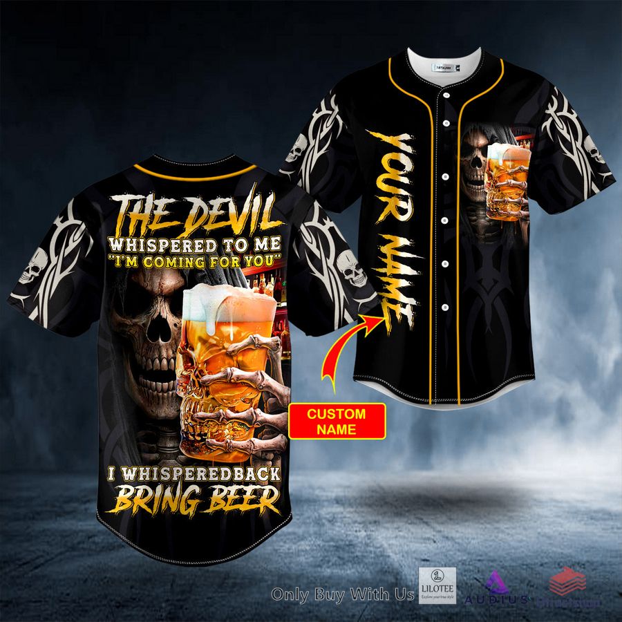 devil whisper beer grim reaper skull custom baseball jersey 1 98528