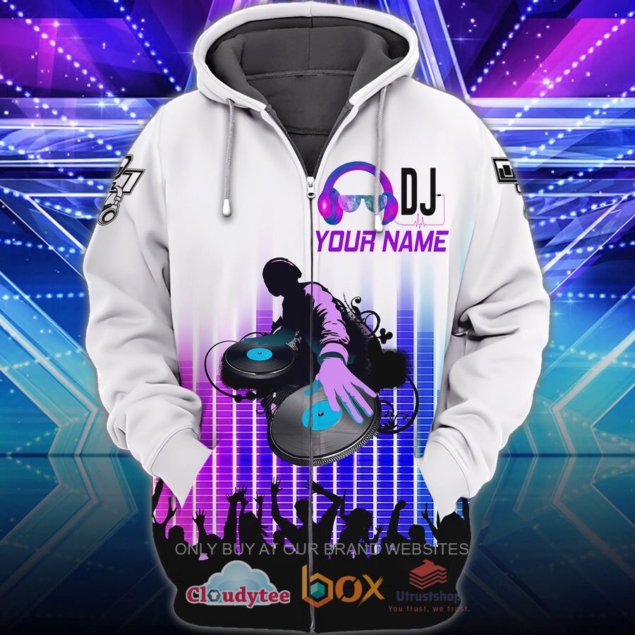 dj music custom name 3d zip hoodie 2 62372