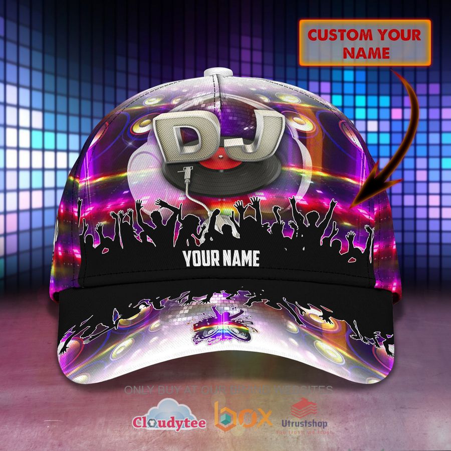 dj music multicolor custom name cap 1 95810