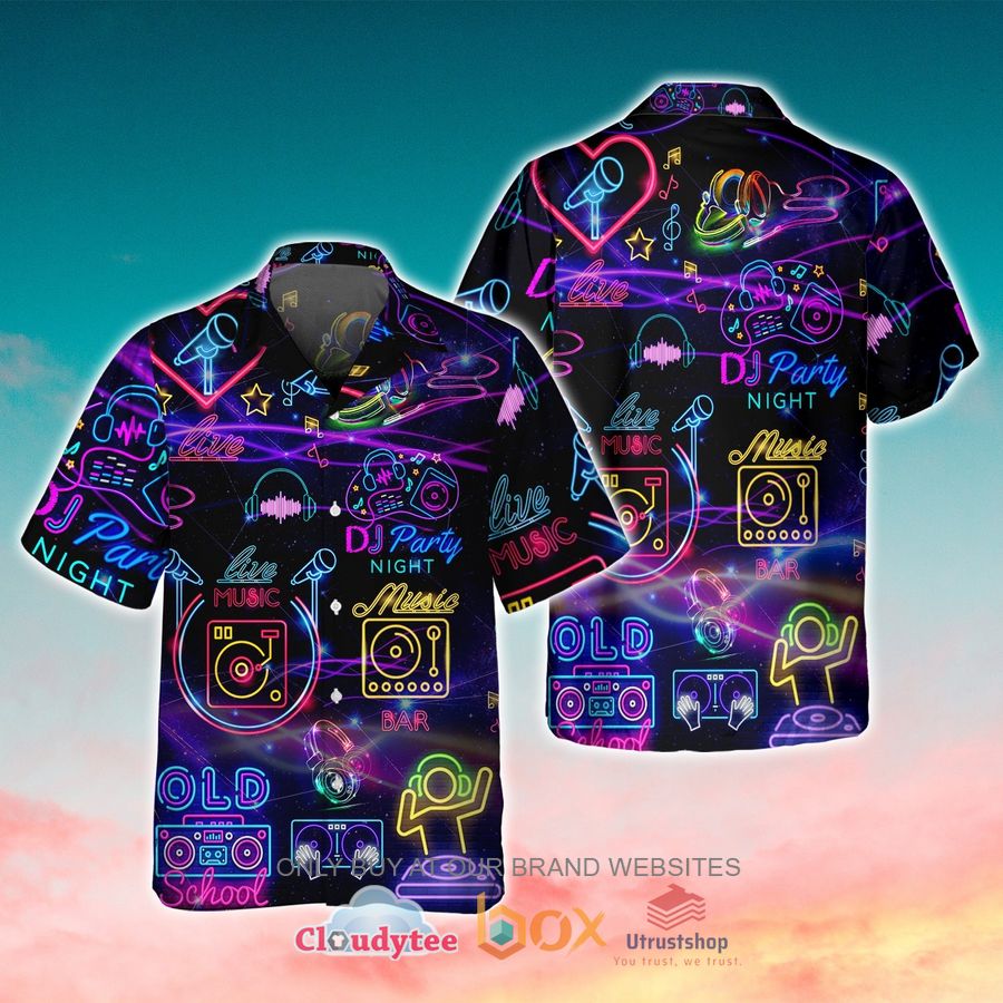 dj party night pattern hawaiian shirt 1 62867