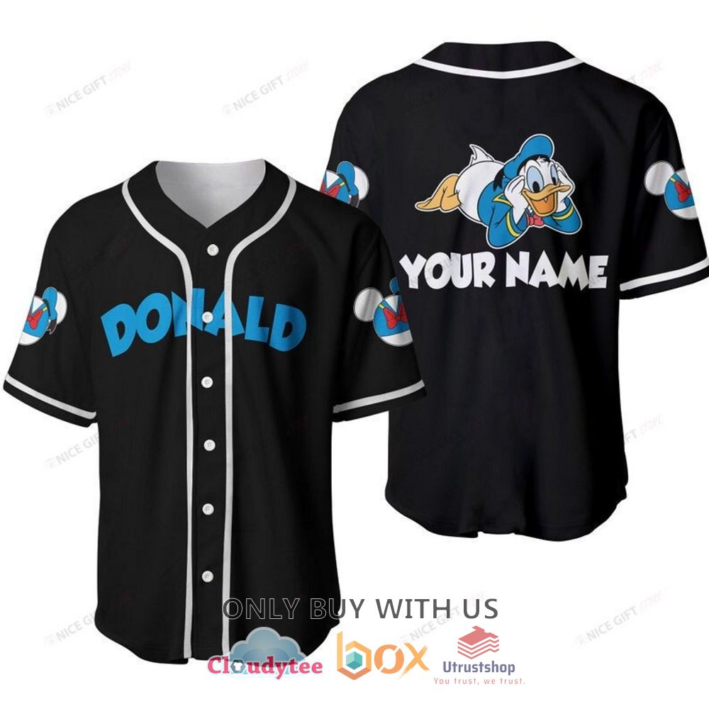donald duck cute custom name baseball jersey shirt 1 66265