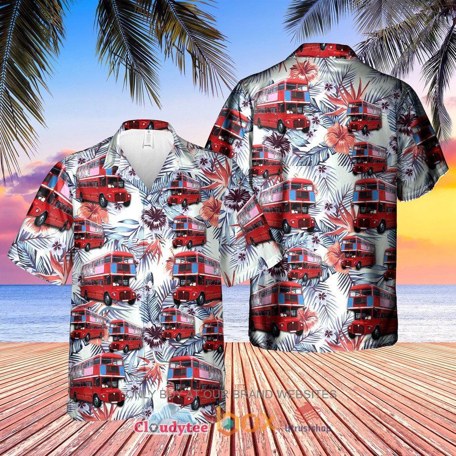 double decker bus routemasters hawaiian shirt short 1 41342