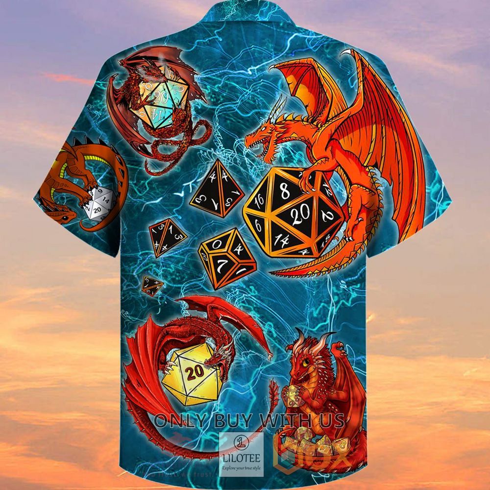 dragon playing dice hawaiian shirt 2 99646