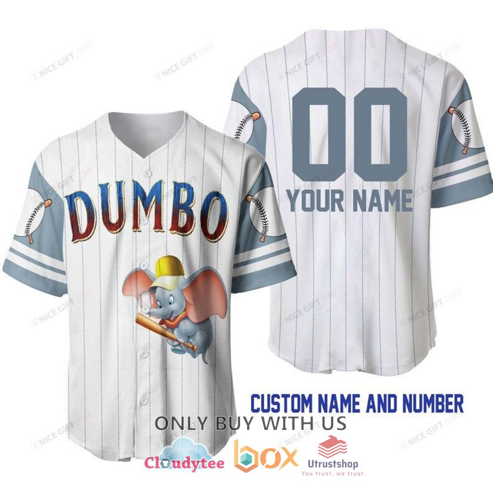 dumbo cartoon personalized baseball jersey shirt 1 67770