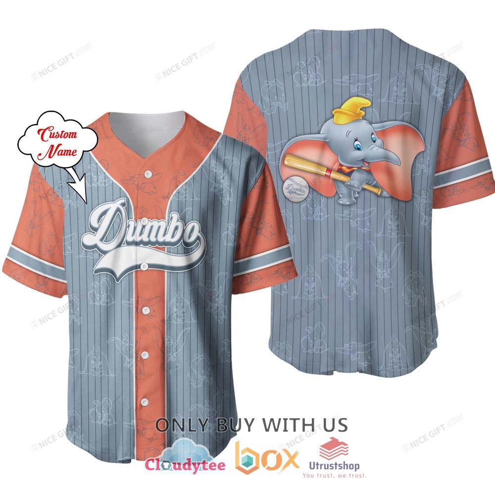 dumbo disney custom name baseball jersey shirt 1 80297