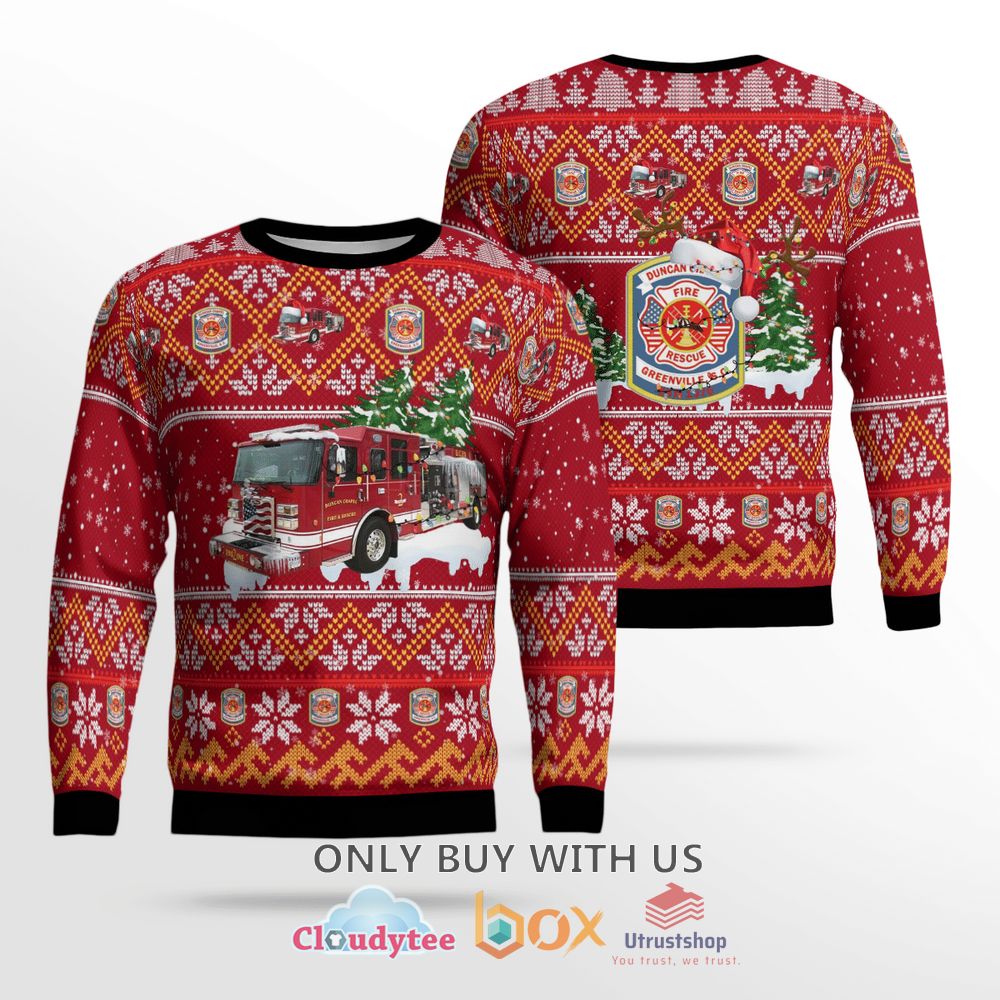 duncan chapel fire district hawaiian shirt christmas sweater 1 15086