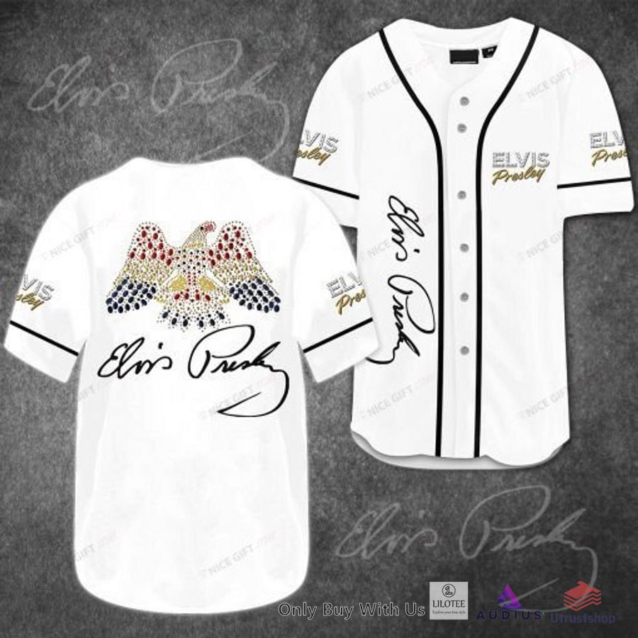 elvis presley bird white baseball jersey 1 96766