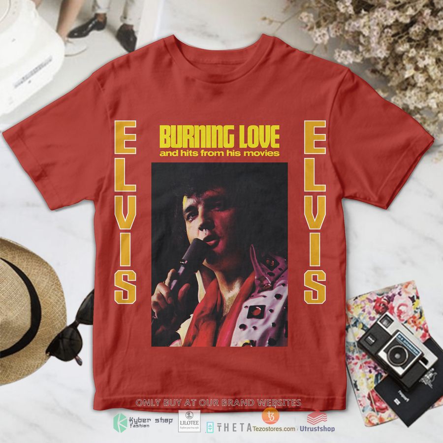 elvis presley burning love and hits from his movies 3d all over t shirt 1 48750