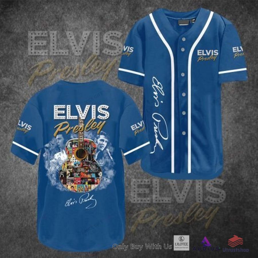 elvis presley guitar blue baseball jersey 1 53575