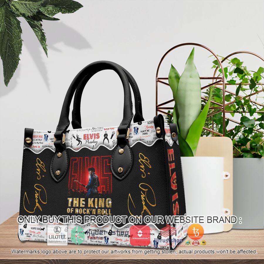 elvis presley the king of rock n roll leather handbag 1 83917