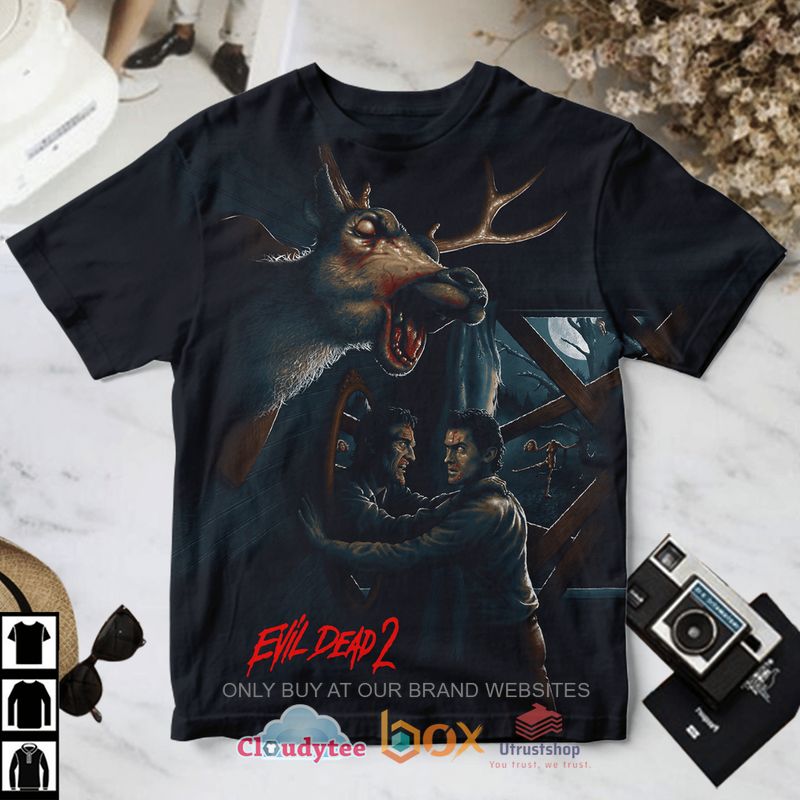 evil dead 2 pattern black t shirt 1 91910