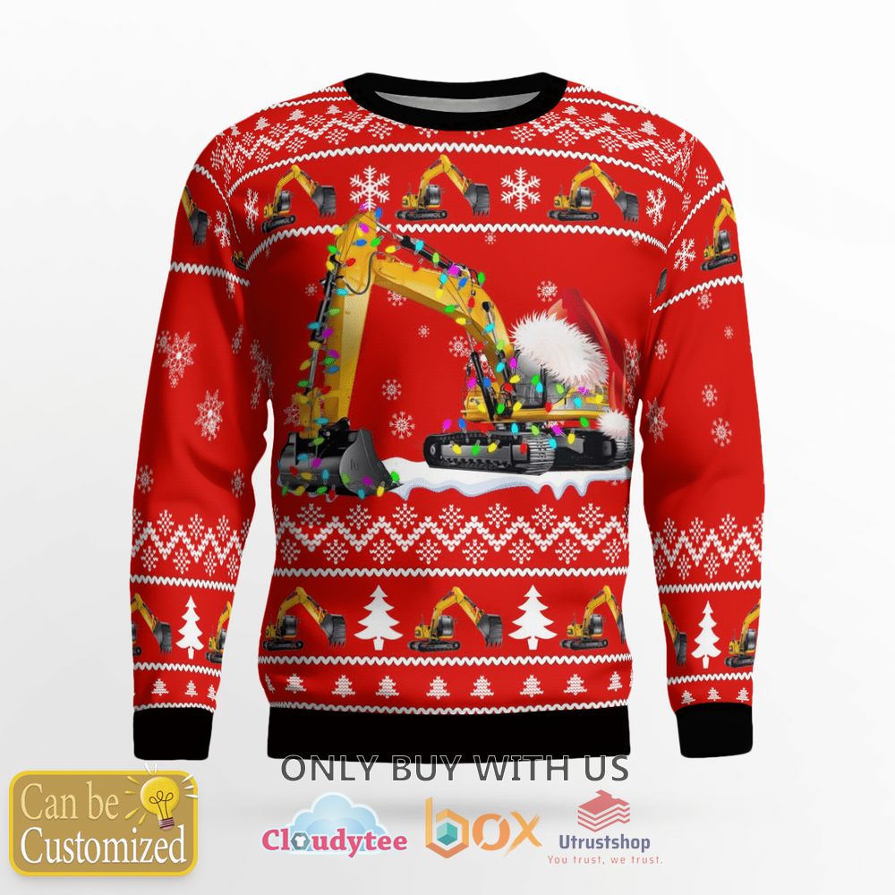 excavator custom name christmas sweater 1 91628
