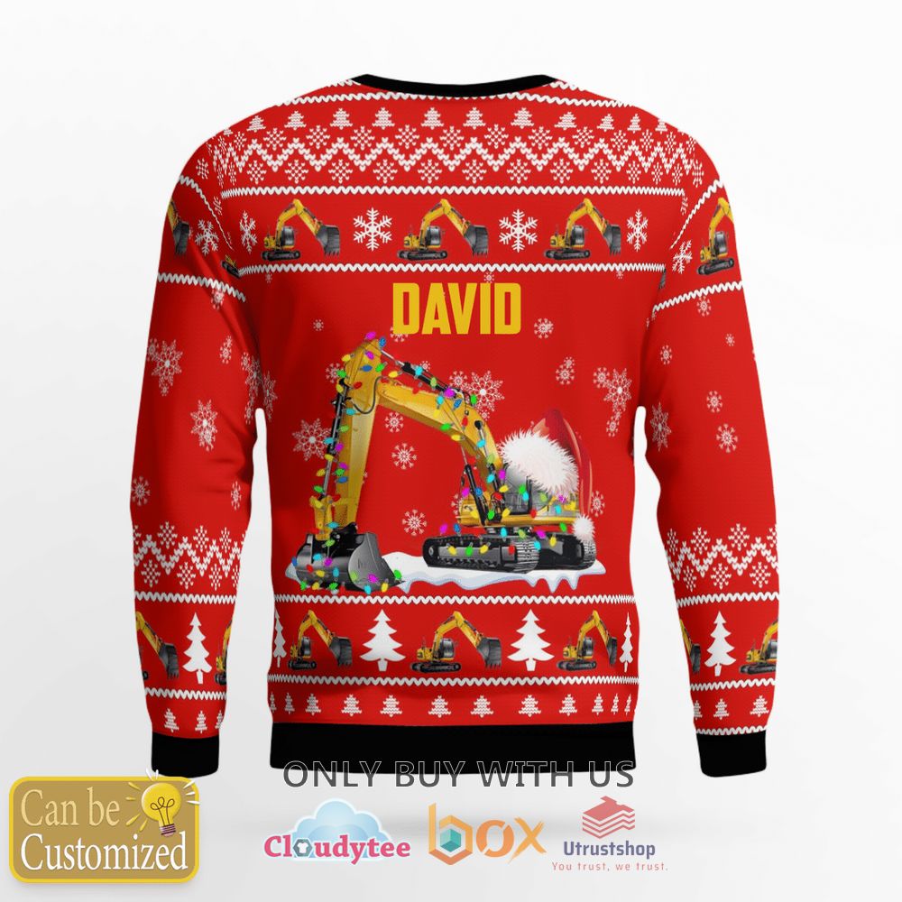 excavator custom name christmas sweater 2 80609