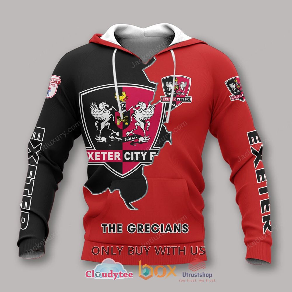 exeter city fc the grecians 3d shirt hoodie 2 50349