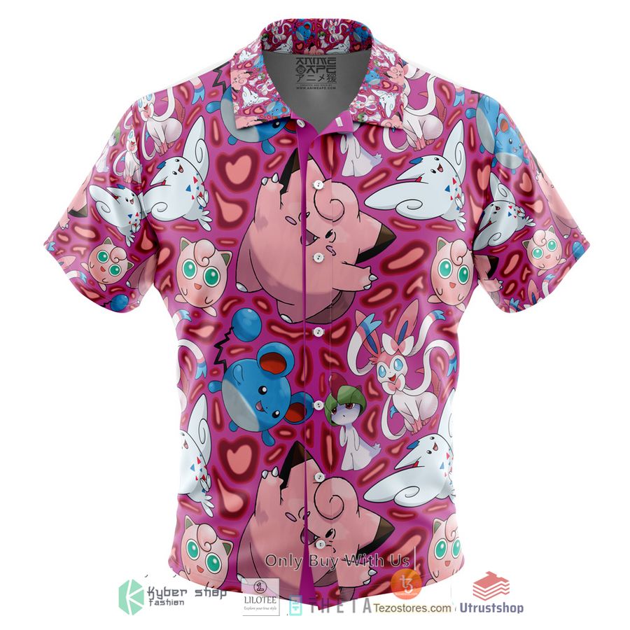 fairy type pokemon short sleeve hawaiian shirt 1 90984