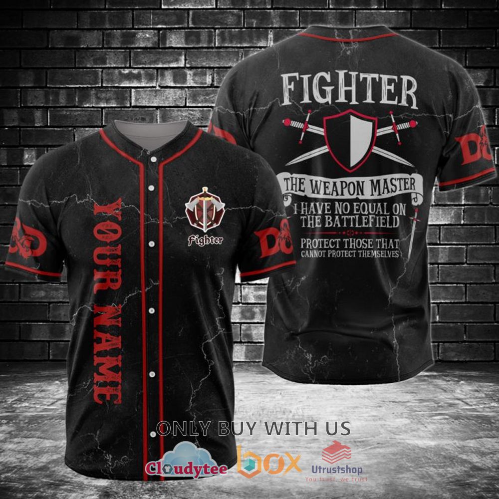 fighter the weapon master custom name baseball jersey 1 74815