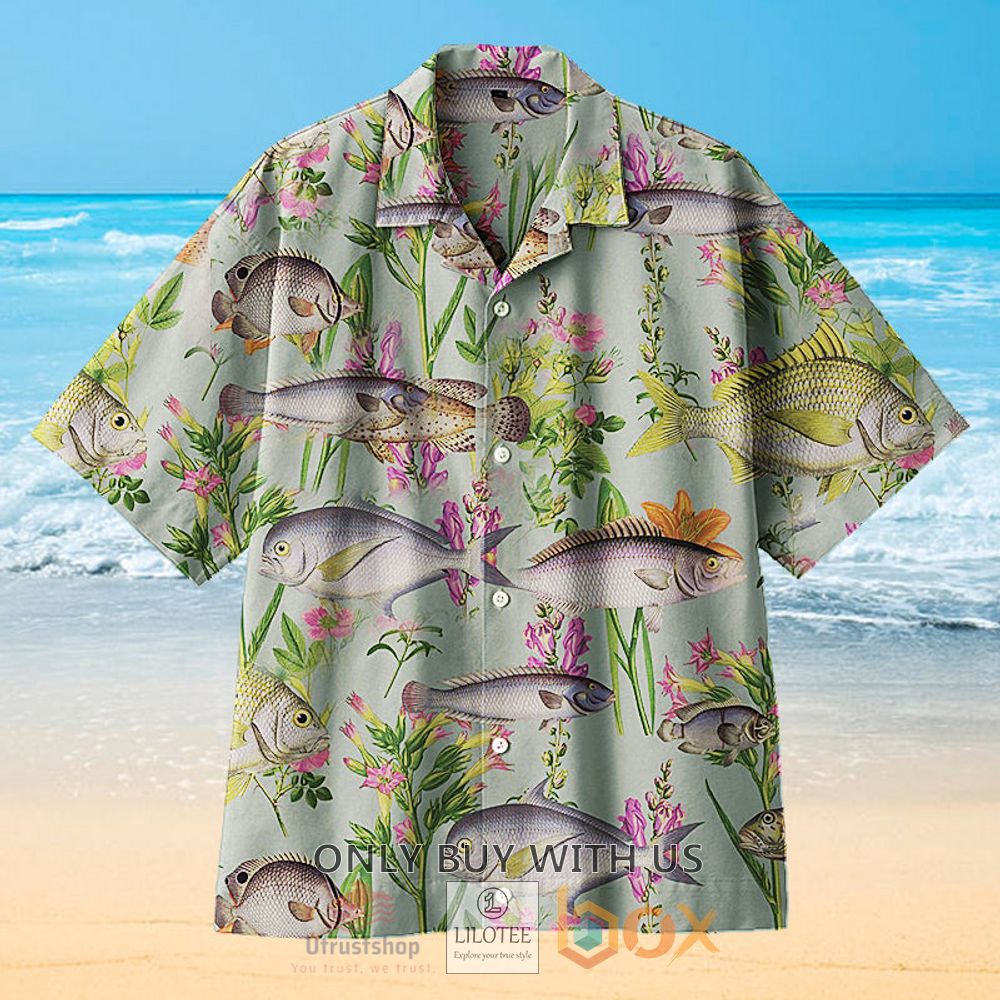 fish and flowers on land hawaiian shirt 1 37738