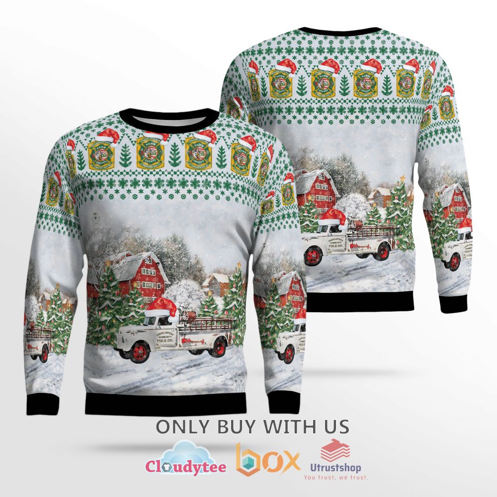 franklintown community fire co christmas sweater 1 44219