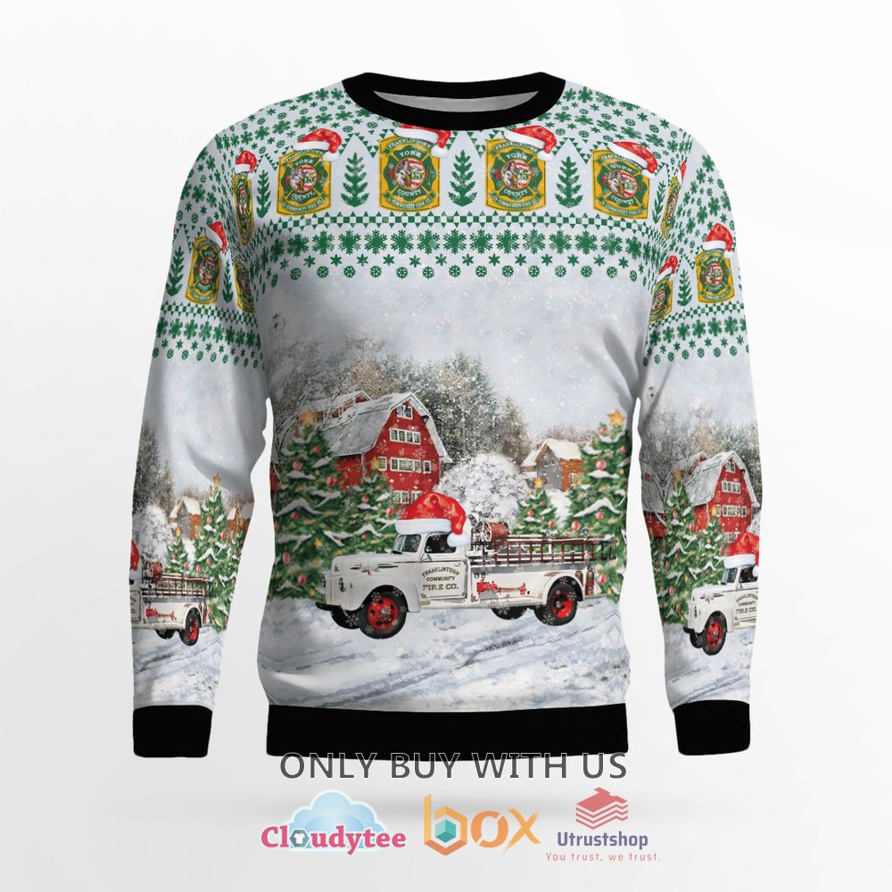 franklintown community fire co christmas sweater 2 62991