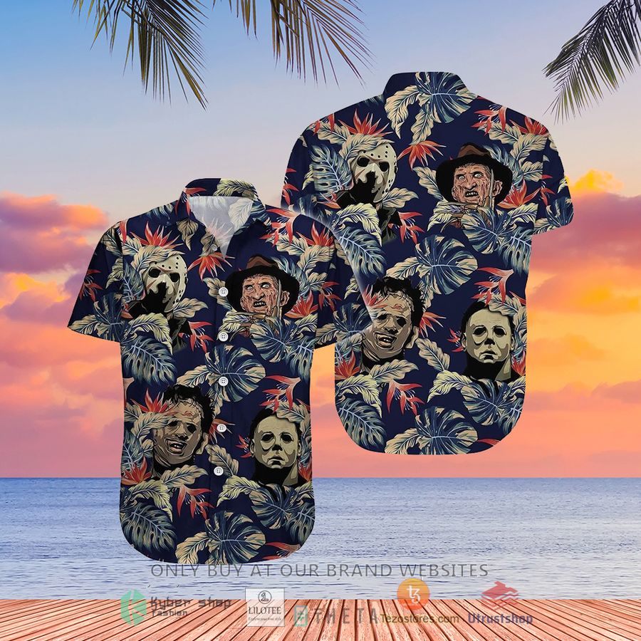 freddy krueger jason voorhees casual hawaiian shirt 1 82850