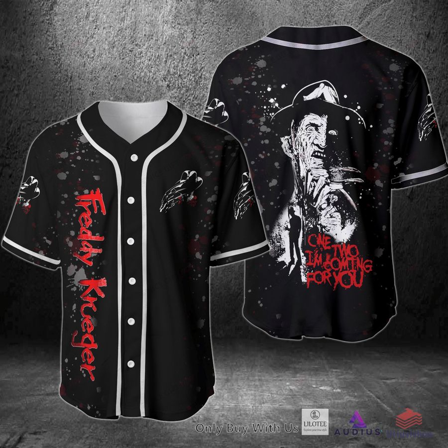 freddy krueger one two i m coming to you baseball jersey 1 9016