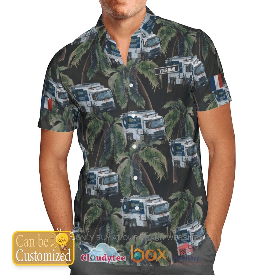 french waste collector truck custom name hawaiian shirt 2 68072