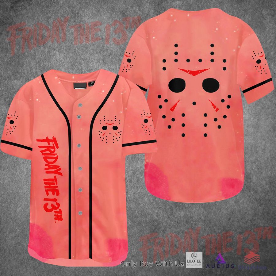 friday the 13th jason voorhees horror movie pink baseball jersey 1 84596