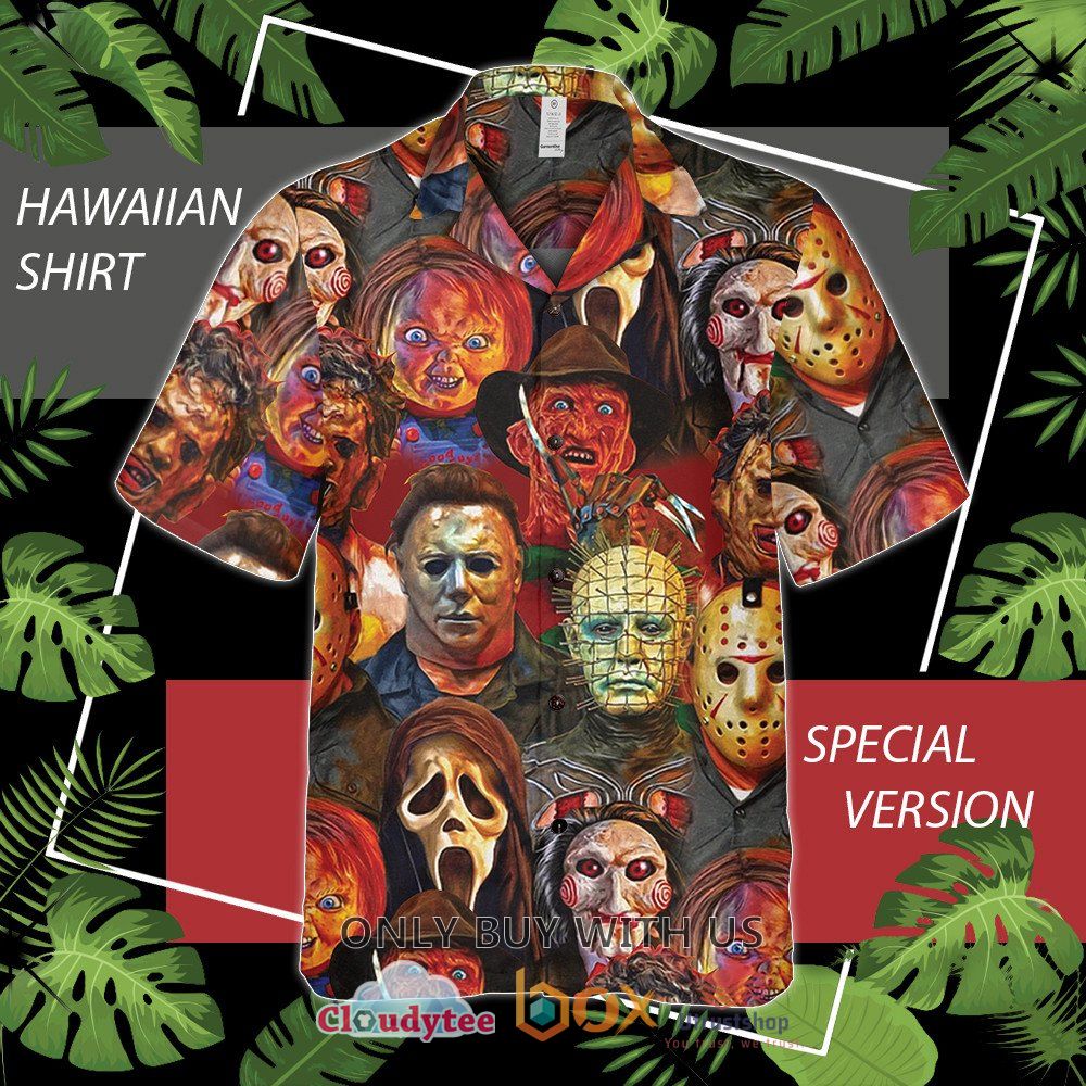 friends halloween horror movies hawaiian shirt 1 21185