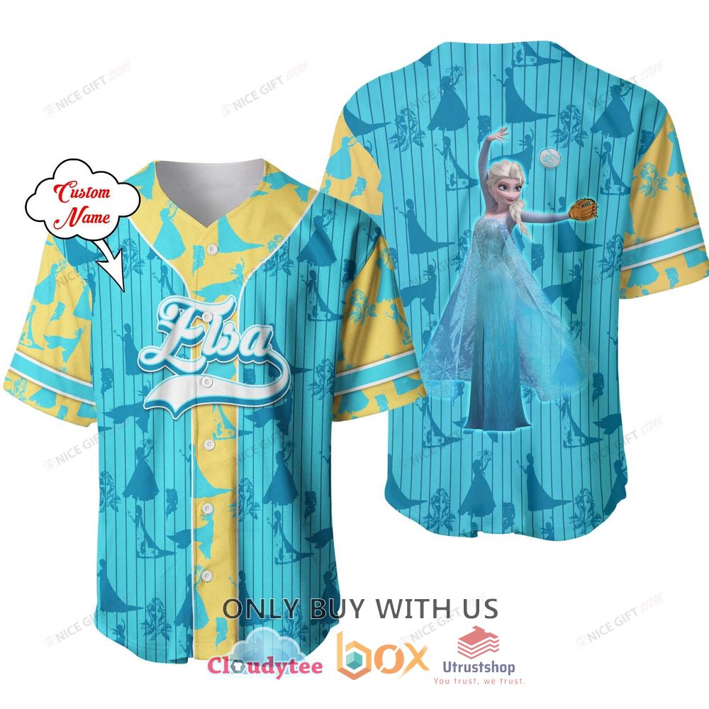 frozen elsa custom name baseball jersey shirt 1 68275