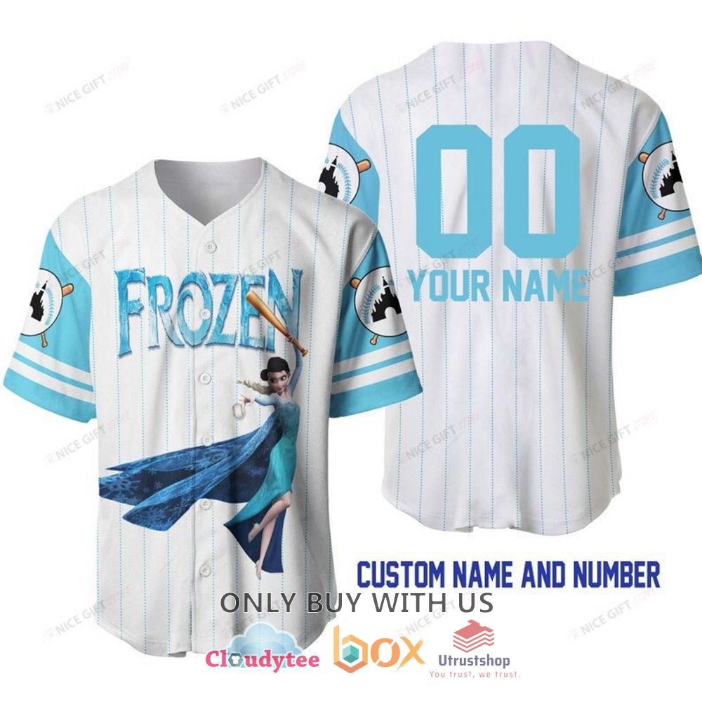 frozen elsa personalized baseball jersey shirt 1 55756