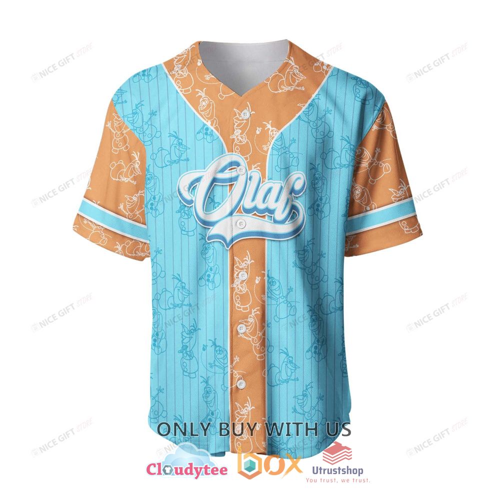 frozen olaf custom name baseball jersey shirt 2 81079