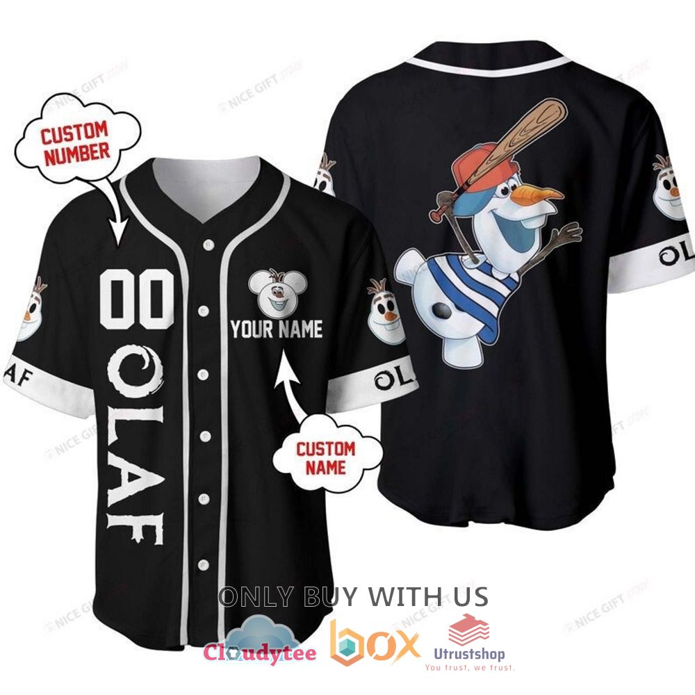 frozen olaf personalized baseball jersey shirt 1 51026