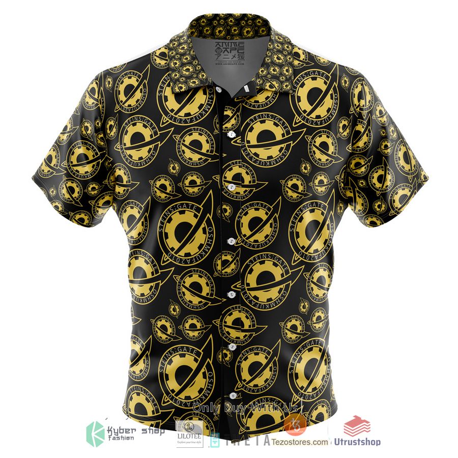 future gadget lab badge steins gate short sleeve hawaiian shirt 2 90816
