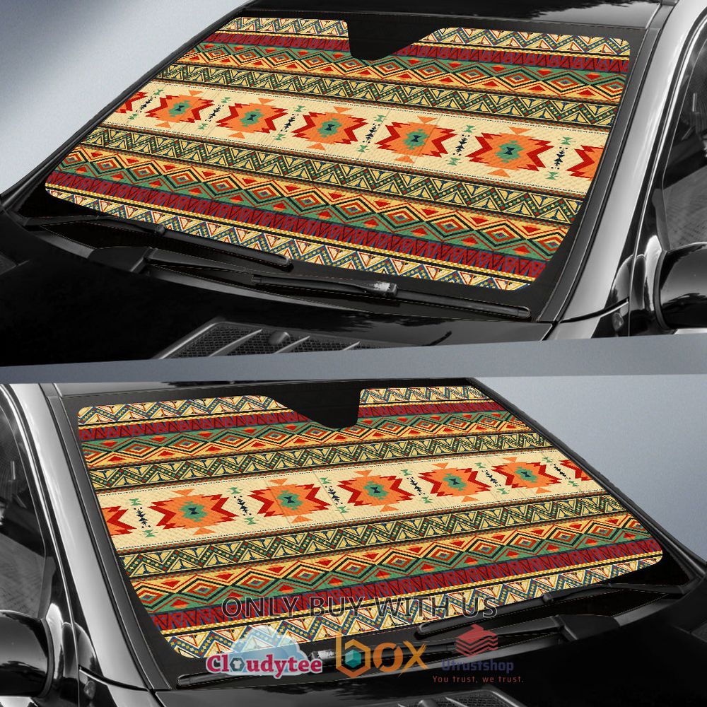 geometric pattern native car sun shades 2 94969